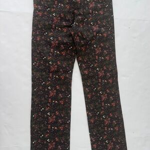 Levi's Black Floral Skinny Jeans with Red Tab